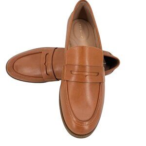Cole Haan Women's British Tan Haverhill Penny Leather Loafers Size 9.5B NWOB